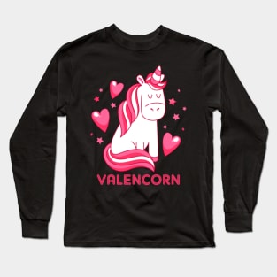 Valentine Unicorn Long Sleeve T-Shirt